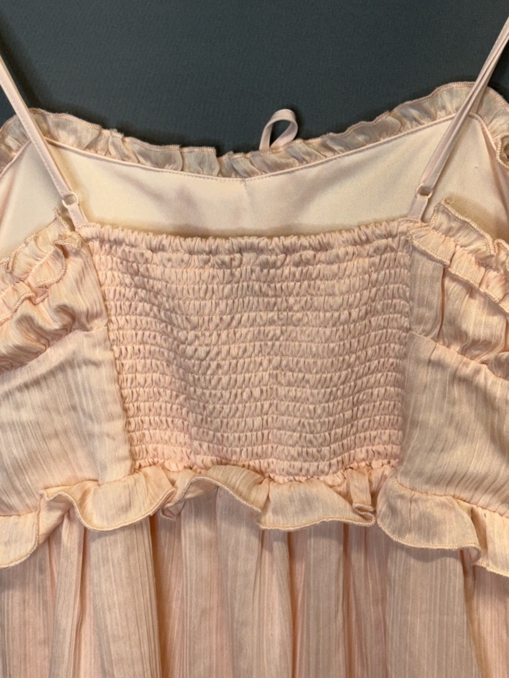 Wild Fable Pink Tiered Ruffle Cami Top Large Coquette Boho Peplum Sleeveless - Picture 6 of 9